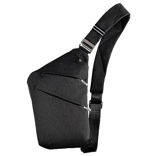 VADOO Sling Bag - Anti-theft Crossbody Shoulder Bag for Men and Women - color: Black