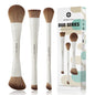 EIGSHOW Makeup Brush Set, 3Pcs Double Ended Face Makeup Brushes for Foundation Powder Contour Highlight Concealer Nose Shadow, Travel Gift Set (Beige) - color: Beige