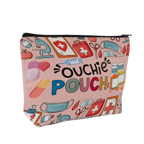 Medicine Storage Pouch with Diabetes, Medicines Bag, and Medical Supply Designs, White Canvas Zipper Cases, Multi-Use Functionality (Gift for Birthdays, Graduation, Christmas) (Style A) - style: Style a