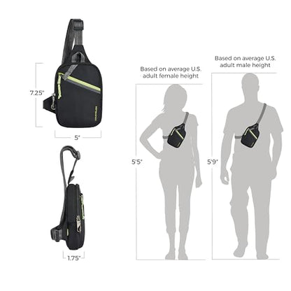 Travelon Anti-Theft Greenlander Compact Sling Bag - color: Jet Black