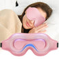 Sleep Eye Mask for Men Women, Weighted Sleeping Mask for Side Sleeper, Travel Blackout Night Blindfold Eye Shade Cover with Adjustable Strap (Blush) - color: Blush