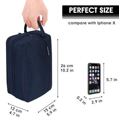 Toiletry Bag for Men Hanging Dopp Kit Water Resistant Shaving Bag Small Toiletry Bag for Traveling (Denim Pure Navy Blue) - color: Denim Pure Navy Blue
