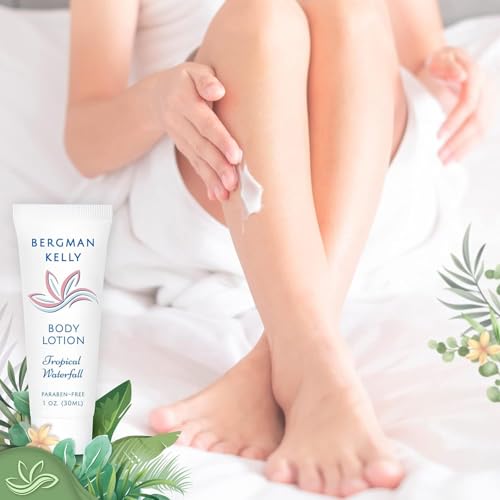 Bergman Kelly - Hotel Toiletries Bundle - Tropical Waterfall, 1 oz each, 18800 pcs - 4-Piece Set: Rectangular Bar Soap, Shampoo, Conditioner & Body Lotion (4700 each) - Bulk Mini Guest Amenities - size: Full Pallet (18800 Pieces)