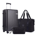 Hoteel Luggage Sets 3 Piece, 4-Yr Warranty, PC+ABS Suitcases with Wheels and Side Hook, Hardshell 20 inch Luggage with Duffel Bag Travel Bag, Black(20/DB/TB) - color: Black, size: 3 Piece Set (20/DB/TB)