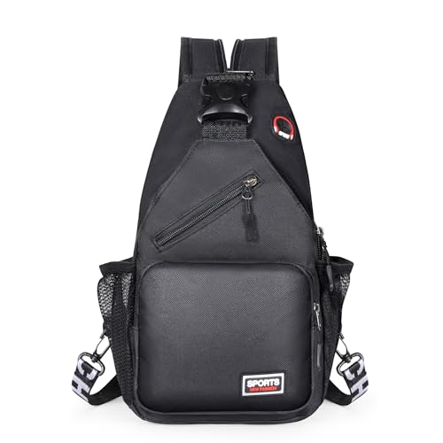 Crossbody Backpack Convertible Sling Bag for Women Men with Adjustable Strap Small Casual Daypack for Hiking Traveling (Small, 11-Inch, Black) - color: Black, size: 11-Inch