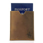 WANDERINGS Leather Passport Holder – Travel - Handmade Genuine Leather Wallet with Passport Pocket and Card Slots - RFID Blocking for Security Against Data Theft - style: Sleeve