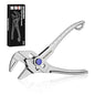 WORKPRO Mini Pliers Wrench, 4-Inch Smooth Jaw Plier, High-Toughness Alloy Steel Adjustable Wrench Pliers with Smooth Parallel Jaws, Anti-Rust Coating, EDC Plier for Tight Spaces & Versatile Use - color: Silver