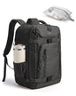 BAGSMART 35L Travel Backpack for Women & Men Fits 17-Inch Laptop, Airline Approved Carry On Backpack with Wet Pocket & Shoe Pouch, Water-Resistant Personal Item Travel Bag, Black - color: Black