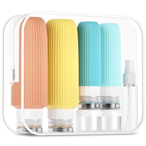 Mrsdry 16 Pack Travel Bottles for Toiletries, Large 6oz Silicone Travel Containers, Leak Proof Refillable Liquid Shampoo And Conditioner Travel Essentials - color: Yellow, size: Large