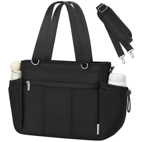 Lunch Box for Women Lunch Bag Tote - Soft Lightweight Large Lunchbox - Insulated Cooler Bag with Adjustable Shoulder Strap for Adult Work Office Camping Outdoor Picnic Travel Beach Shopping 10L Black - color: 06-Black, size: Medium