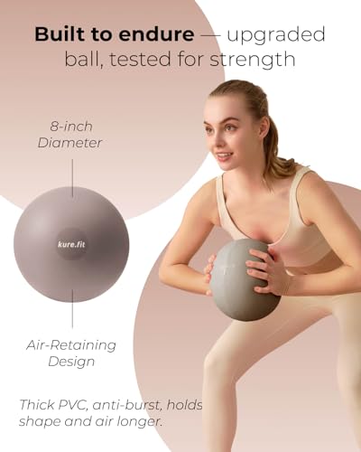 Pilates Kit for Women – Home Pilates Equipment Set with Ring, Ball & Resistance Bands | Pilates Starter Kit with Accessories in Gift Box - color: Taupe, style: Essential Kit - 3PC