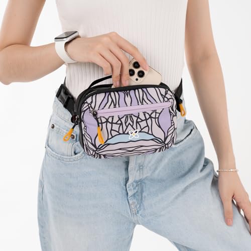 Sherpani Hyk, Small Sling Bag, 1L Belt Bag, Lightweight Travel Fanny Pack, Sling Crossbody Purse with RFID Blocking - color: Bloom