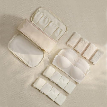 Travel Underwear Organizer Bag Packing Cube Storage Bag Recycled Polyester Lingerie Bra Socks Bag Toiletry Bag,Khaki 6# - color: Khaki 6#(Like beige color)