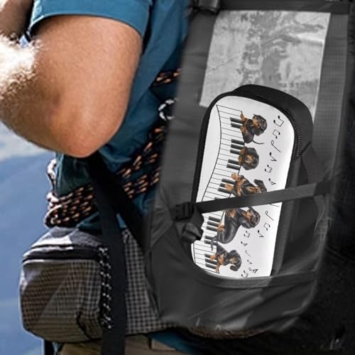 Dachshund Music Note Pattern Insulin Cooler Travel Case Portable Diabetic Care Organizers, Insulin Storage Bag for Diabetic Supplies Organizer for Trip and Daily Use - color: Dachshund Music Note