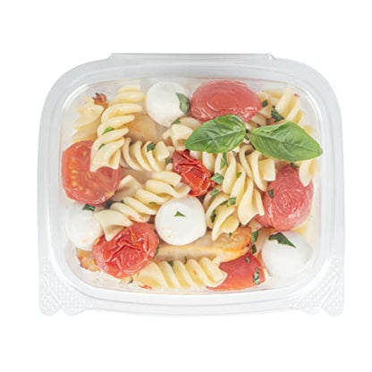 Restaurantware Thermo Tek 16 Ounce Deli Food Containers 100 Anti-Fog Hinged Lid Containers - Freezable Rectangle Clear Plastic To Go Food Containers Disposable - size: 16 oz
