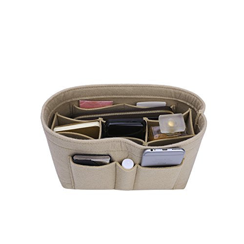 ZTUJO Purse Organizer Insert, Felt Bag Organizer For Handbag Purse Organizer,13 Colors, 6 Size (Small, Beige) - color: Beige, size: Small