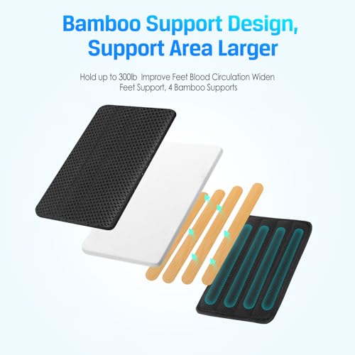 Airplane Foot Hammock for Plane Travel Essentials, Airplane Foot Rest with 2 in 1 Removable Support Pad, Adjustable Foot Hammock with Thicken Memory Foam, Foot Rest for Plane Travel Foot Leg Rest