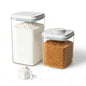 Ankou Food Storage Container Sets, 2.8 Qt + 4.2 Qt Airtight Canisters with Lids and 130ml Scoop, BPA-Free Plastic Pantry Containers for Flour, Sugar, Rice - color: 2.8 Qt + 4.2 Qt