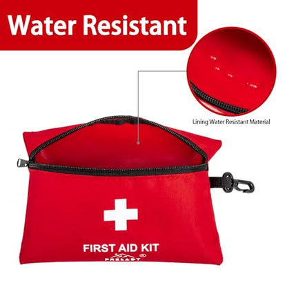 152 Piece Small First Aid Kit, Travel Size First Aid Kit TSA Approved, Mini Forst aid kit for Home, Car, Travel, Camping, Truck, Sports, Office, Hiking Med Kit for Backpack;