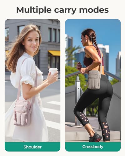 BAGSMART Crossbody Bags for Women, Mini Cell Phone Cross body Purses Travel Wallet with RFID Blocking Card Slots - color: B-black