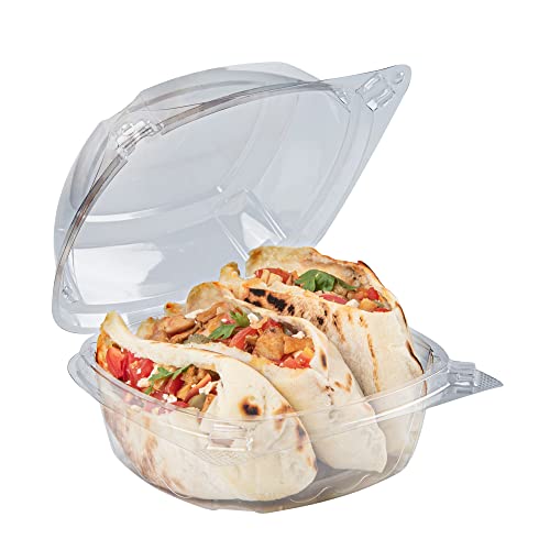 Restaurantware Thermo Tek 18.6 Ounce Clamshell Containers 100 Anti-Fog To Go Food Containers - Freezable Rectangle Clear Plastic Food Packaging Containers Disposable - size: 19 oz