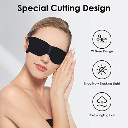 FRESHME Ear Hanging Sleep Mask - Side Sleeper Comfy Blindfold for Sleeping With Elastic Strap, Blockout Brown Eye Shade, Lightweight Breathable Cover for Nap, Travel, Yoga - color: Brown