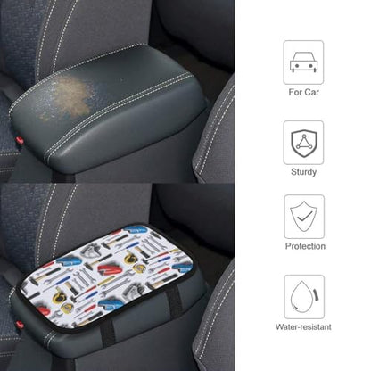 Four Seasons Universal Armrest Box Mat Occupation Tool Art, Waterproof Cover Center Console Mat for Car, SUVs, Truck - color: Picture (75)