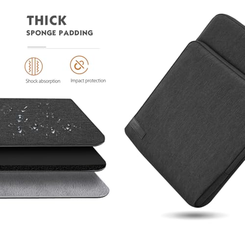 MoKo 8-9 Inch Tablet Sleeve Bag Carrying Case with Storage Pockets Fits New iPad mini (A17 Pro) 8.3" 2024, iPad mini 6/5/4/3/2/1th 8.3"/7.9" 2021-2012, Galaxy Tab A7 Lite 8.7" 2021, Black & Gray - color: Black & Gray, size: 8-9 inch