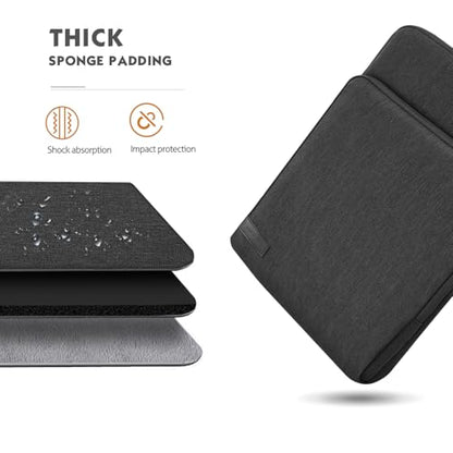 MoKo 8-9 Inch Tablet Sleeve Bag Carrying Case with Storage Pockets Fits New iPad mini (A17 Pro) 8.3" 2024, iPad mini 6/5/4/3/2/1th 8.3"/7.9" 2021-2012, Galaxy Tab A7 Lite 8.7" 2021, Black & Gray - color: Black & Gray, size: 8-9 inch