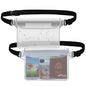 AiRunTech Waterproof Pouch with Waist Strap (2 Pack) | Beach Accessories Best Way to Keep Your Phone and Valuables Safe and Dry | Perfect for Boating Swimming Snorkeling Kayaking Beach Pool Water Park - color: Clear + Clear