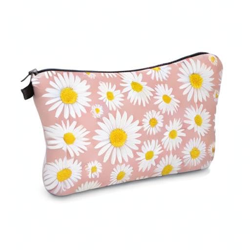 Cute Travel Makeup Bag Cosmetic Bag Small Pouch Gift for Women (Daisy Pink) - color: Daisy Pink