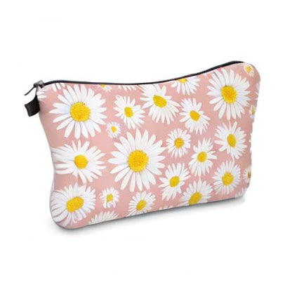 Cute Travel Makeup Bag Cosmetic Bag Small Pouch Gift for Women (Daisy Pink) - color: Daisy Pink