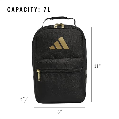 adidas Kids Santiago Lunch Bag – Insulated Cooler Lunchbox for Girls & Boys, 8L, Adi Charm Violet Tone/Violet Tone Purple/4, One Size - color: Adi Charm Violet Tone/Violet Tone Purple/4