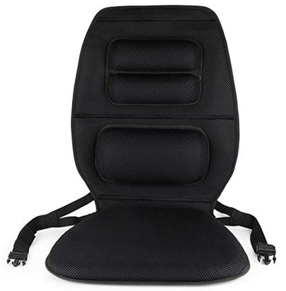 FOMI Premium Gel Cushion and Firm Back Support | Seat Cushion Pad and Upper Lower Thoracic and Lumbar Pillow for Car, Office Chair | Pressure Sore, Coccyx Pain Relief | Posture Aid (Grid Gel) - size: Back - 19"