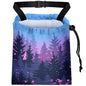 Car Trash Bag Hanging Back of Seat with Adjustable Snap Buckle Strap Cute Printed Drawstring Garbage Bags for Car-Forest Blue Purple - color: Forest Blue Purple Car Trash Bag