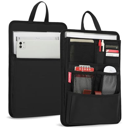 Stiff Backpack Insert Organizer for Men Women Bag In Bag,Thin Water-repellent Nylon 13.7''x10.2''x2''-Black - color: Black