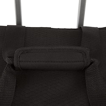 Picnic TIME Cellar 6-Bottle Wine Carrier & Cooler Tote, Insulated Padded Wine Cooler Bag for Travel, Portable Water-Resistant Wine Bag, (Black with Gray Accents) - style: Wine Carrier With Trolley