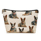 Australian Cattle Dog Makeup Bag, Australian Cattle Lovers Gifts Cosmetic Bag for Women, Dog Mom Lovers Owner Gifts for Women Christmas, Pet Lover Gift Zipper Travel Makeup Pouch for Purse - color: australian cattle