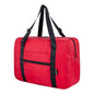Small Duffle Bag for Men Women, Mini Gym Bag Foldable Travel Tote Carry On Luggage with Trolley Sleeve, Red - color: Red, size: 23L