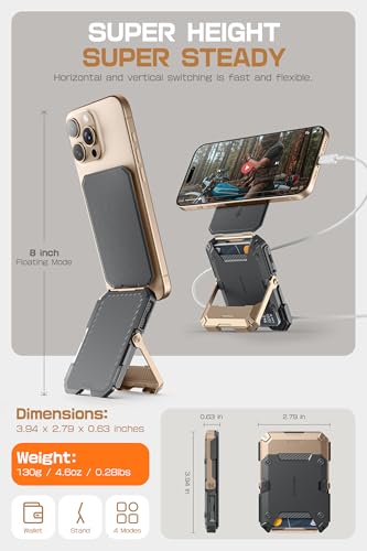 SUPCASE for MagSafe Wallet with Stand, Magnetic Wallet for Men, [Hold 5 Cards] [Adjustable Stand] [RFID Blocking] Phone Stand Credit Card Holder Tripod for iPhone 17/16/15/14/13/12 Series, Desert - color: Desert