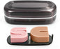 OZNER Travel Soap Case for Two Bars, Leak Proof Shampoo Bar Holder Compatible with Kitsch Bars, Soap Container with Drainage Layer for Bathroom, Camping, and Gym, Easy to Clean (Black) - color: Black