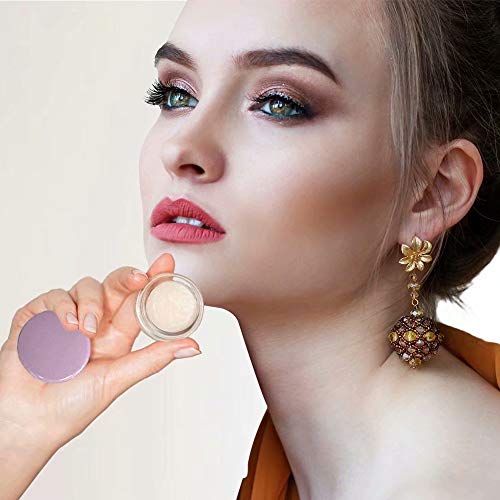 5 Gram Sample Containers with Lids, Mini Makeup Containers, Empty Plastic Travel Cosmetic Containers with Labels(25 Count, Purple Lid) - color: Purple
