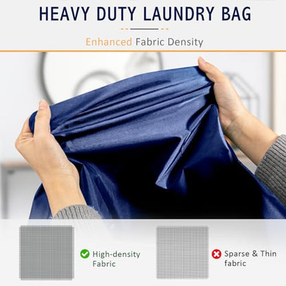 Isink Extra Large Heavy Duty Laundry Bag - 28" x 40", Travel Laundry Bag for Dirty Clothes, Camping & Travel (Navy) - color: Extra Large Laundry Bag With Handles (Navy)