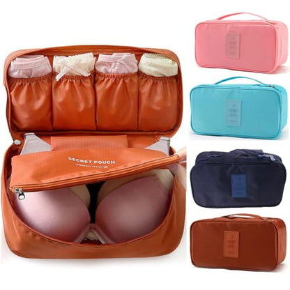Bras Organizers Underwear Storage Bag Women Men Sock Cosmetics Clothes Pouches Multifunctional Bags Underwear Bag - color: Watermelon Red