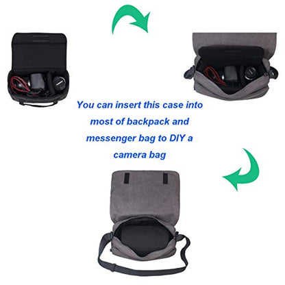 Camera Inserts Lens Padded Insert Liner DSLR SLR Protective Bag Camera Cube Roomy Case Waterproof Foldable pouch for Camera Lens Accessories Sony Canon Nikon Olympus (Black) - color: Black