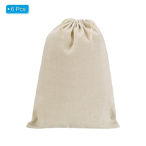 PATIKIL 16"x12" Coin Money Sacks Bag, 6Pcs Bank Deposit Change Transit Cash Bags with Drawstring Currency Gift Sacks Style 1, Beige - color: Beige, size: 16"x12"