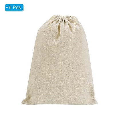PATIKIL 16"x12" Coin Money Sacks Bag, 6Pcs Bank Deposit Change Transit Cash Bags with Drawstring Currency Gift Sacks Style 1, Beige - color: Beige, size: 16"x12"