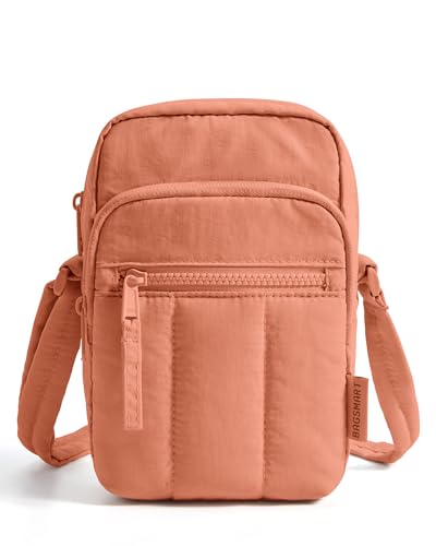 BAGSMART Crossbody Bags for Women, Mini Cell Phone Cross body Purses Travel Wallet with RFID Blocking Card Slots - color: Orange