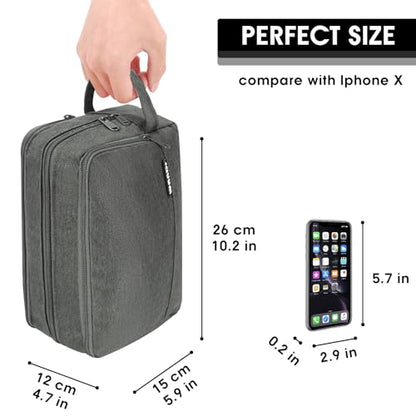 Toiletry Bag for Men Hanging Dopp Kit Water Resistant Shaving Bag Small Toiletry Bag for Traveling (Denim Pure Grey) - color: Denim Pure Grey