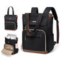Convertible Daypack Laptop Backpack for Women Men Carry on Tote Backpack Bookbag for College Work Nurse Travel,16Inch,Black - color: Black Brown